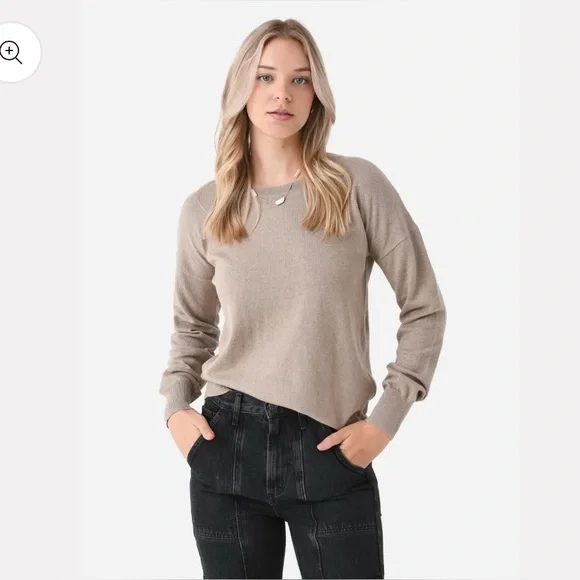 J Society Heart Sleeve Sweater with Red Heart Elbow Patches - Picture 2 of 8